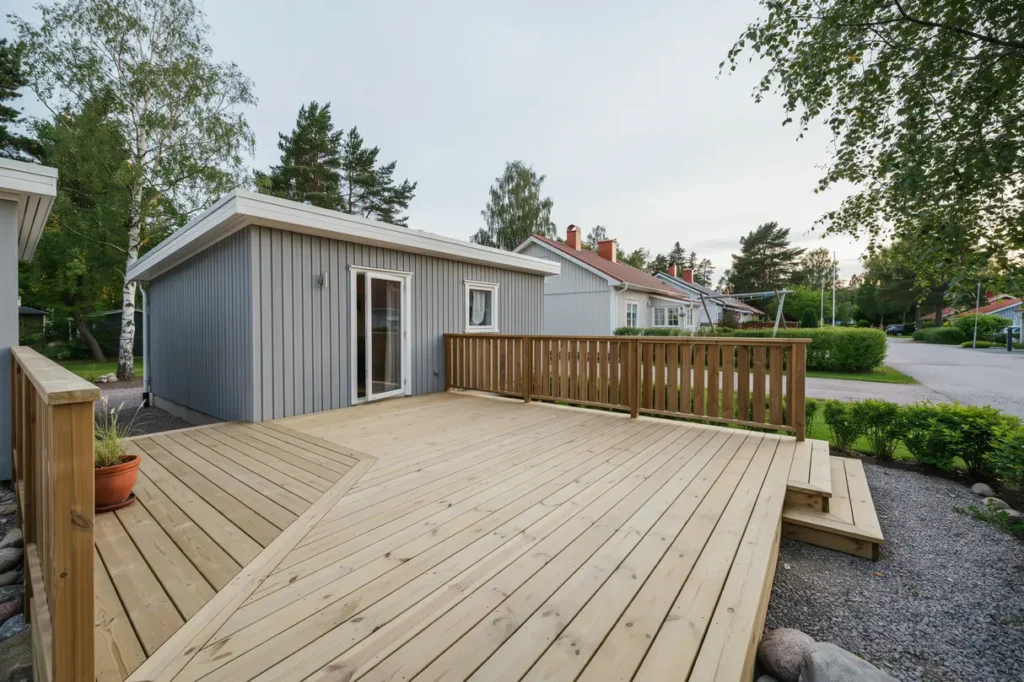 nybyggnation av tr altan och r cke i brickebacken